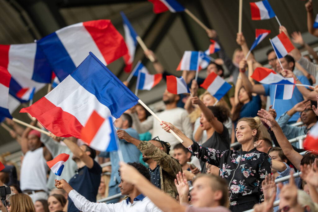 Une troupe de supporters français