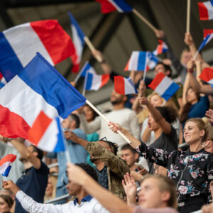 Une troupe de supporters français